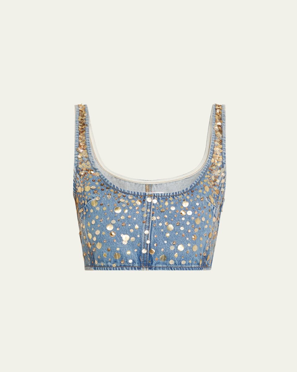 The Champagne Sequined Top